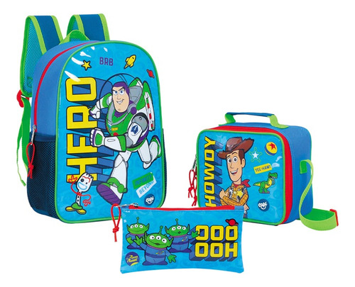 Morral Escolar Para Niño Con Lonchera Y Cartuchera Toy Story