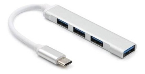 Hub Usb 3.0 A Tipo C Ultra Slim 4 Puertos Metal Macbook Pc