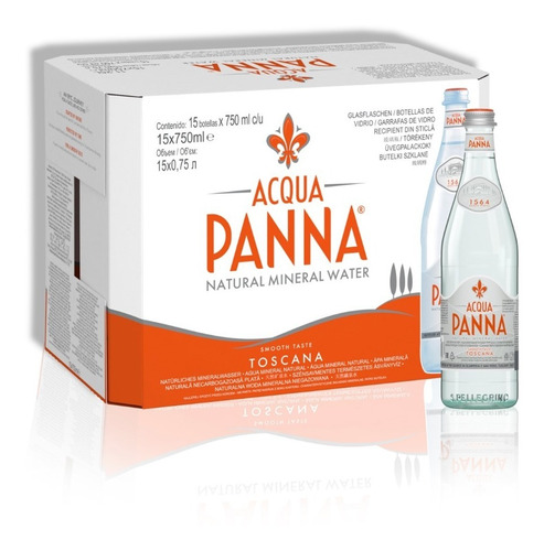 Acqua Panna Agua Mineral Sin Gas Caja X15u 750cc