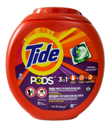 Detergente Tide Pods 3 En 1 Con 81 Capsulas