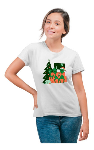 Playera Navidad - Mujer - Marcianos Navideños