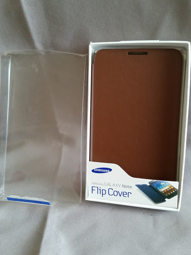Capa Flip Cover Marron Original, Samsung, Sem Arranhões