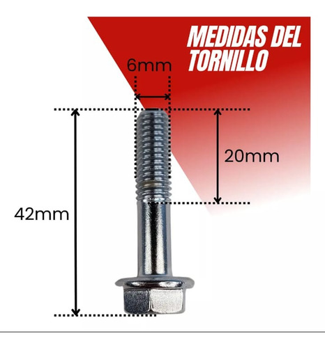 Tornillo Bancada De Manubrio 6x35 Mm Original Honda Varias Plateado
