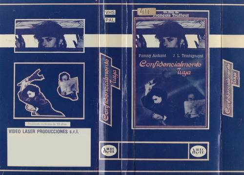 Confidencialmente Tuya Vhs Jean-louis Trintignant Fanny Arda