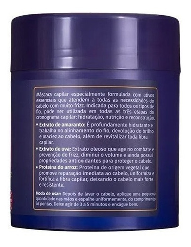 Máscara Cronograma Capilar Yenzah 480g Cabelos Com Frizz