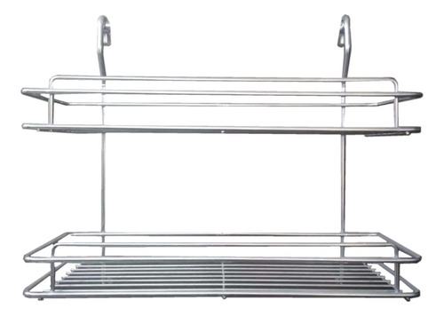 Estante Doble Cocina Para Colgar Barral Cromado 37x44x18cm