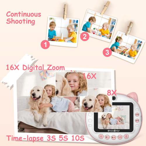 Hellobaby Cámara De Impresión Instantánea Para Niños, Cámara