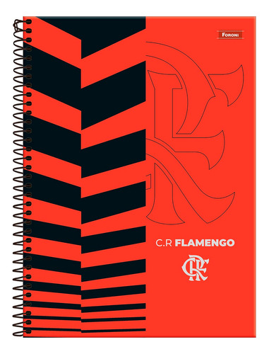 Caderno Universitário Espiral 15 Matérias Flamengo Capa Dura
