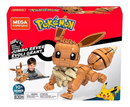 Juguete De Construcción Mega Construx Pokémon Jumbo Eevee