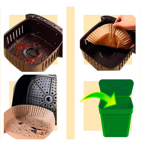 Como Manter A Airfryer Limpa Forminha Papel Kit 50 Uni