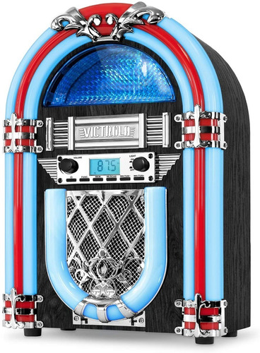 Victrola Nostalgic Jukebox Con Bluetooth Máquina De Discos 