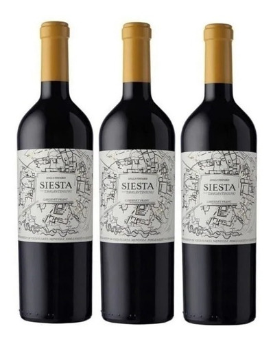 Vino Siesta Cabernet Sauvignon Caja 3x750ml