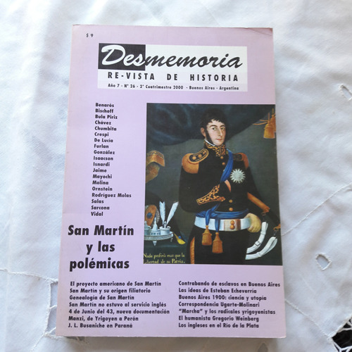 Desmemoria Nª 26 Revista De Historia Año 2000 San Martin