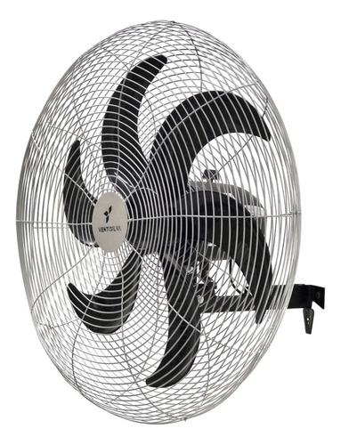 Ventilador de parede Ventisilva VPL prateado com 6 pás cor  preto de  plástico, 65 cm de diâmetro 127 V/220 V