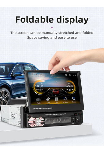 Zk Estéreo De Coche Bluetooth Single Din 7 Pulgadas