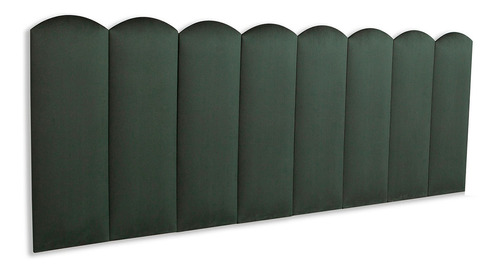 Cabeceira Queen Modulada Nuvem Cama Box 160 Cm X 60 Cm Cor Veludo Verde Musgo