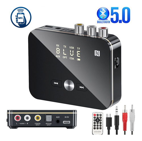 Imagem 7 de 10 de Receptor Áudio 3 Em 1 Nfc Adaptador Bluetooth 5.0