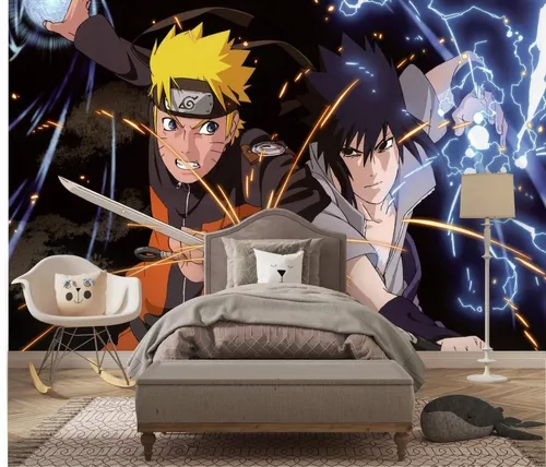 Papel De Parede Anime Naruto Mangá Desenho Art Lavável