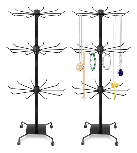 2 Soportes De Exhibición De Aretes, Soporte Giratorio Para J