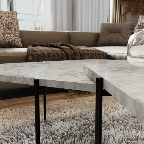 Mesa De Centro Palheta - Atenna - 130cmx 65cmx30 Cm Wt