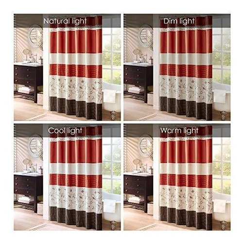 Cortina De Baño Madison Park Serene Flora Fabric Shower Cur