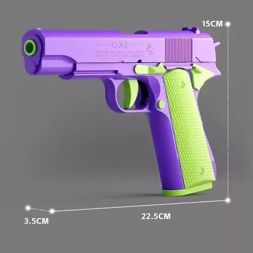 Pistola Colt 1911 Fidget Antistress Carrot 3d