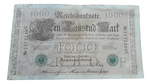 1.000 Marcos Alemanes De Abril De 1910