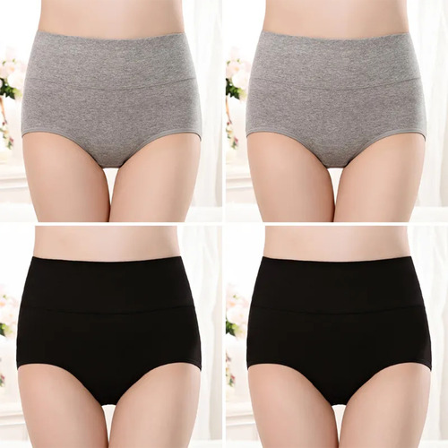 Bragas De Algodón De Cintura Alta De Talla Grande Para Mujer