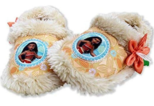 Disney Moana - Zapatillas De Felpa Para Niña Con Piel Sintét