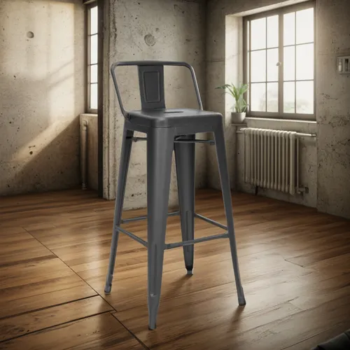 Taburete Metálico Apilable Modelo Tolix 64cm/moadchile