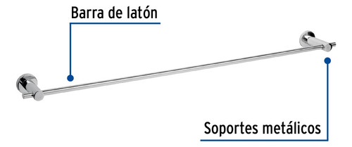 Toallero De Barra Con Sistema De Montaje A/cromo Foset 49672