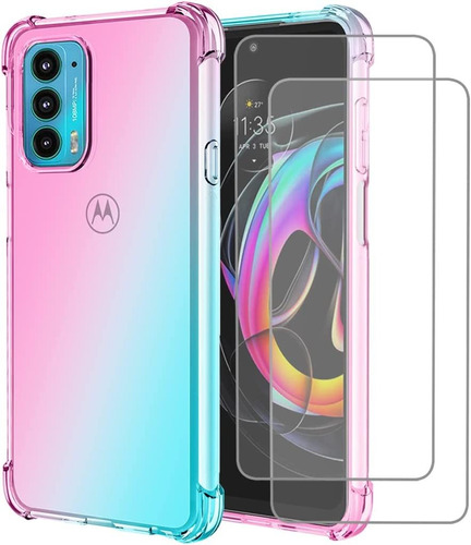 Funda De Telefono P/moto Edge 2021/moto Edge 5g + Vidrio- Pv