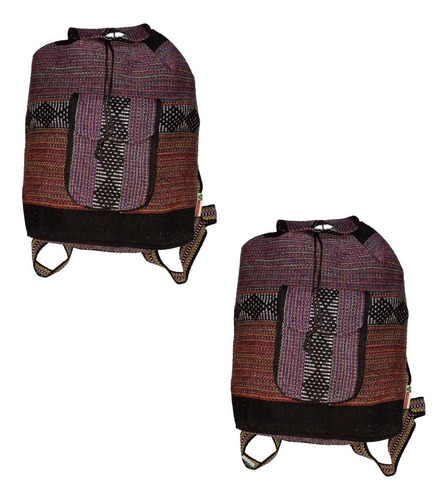 Mochila Artesanales Mexicanas, Mxhak-002, 2 Pzas, 10kg, Mora