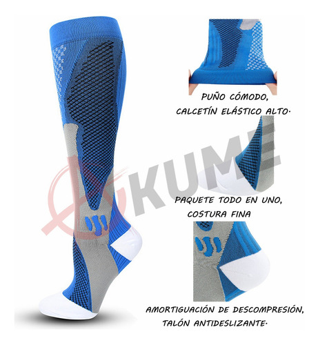 6 Pares Calcetines De Compresión Deportiva Para Hombre Mujer