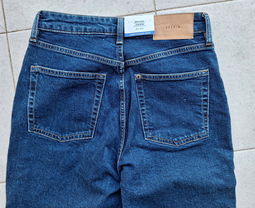 Pantalón Jean Mujer Azul Oscuro H&m Original Nuevo Talle 38