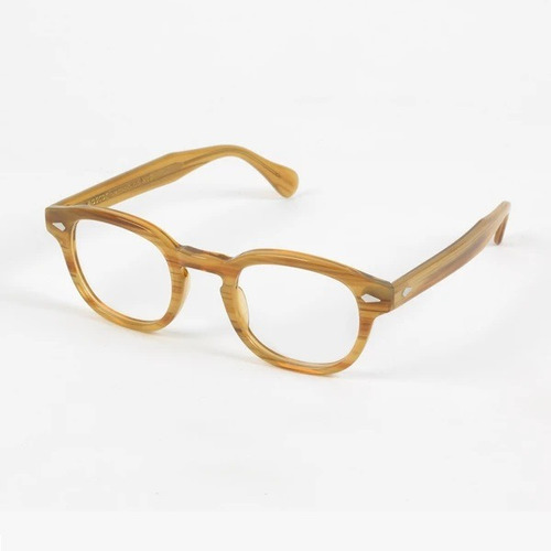 Lente Óptico Moscot Lemtosh Blonde Striped Café Claro M 46mm