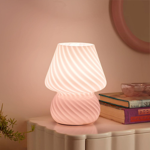 Lámpara De Setas Onewish - Lámpara Pequeña De Mesa De Noche