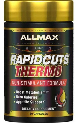 Allmax Rapidcuts Thermo 60 Caps Termogénico Sin Estimulantes Sabor Sin sabor
