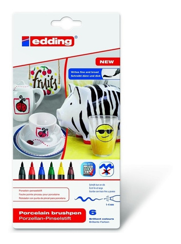 Marcadores Edding 4200 Para Porcelana X6 (colores Surtidos)