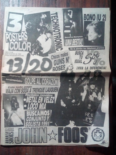 Revista 13/20 Guns N' Roses Fabian Salaberry Loco Mia Soda