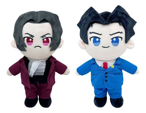 2pcs Ace Attorney Peluche Muñeca Juguete Navidad Regalo 24cm