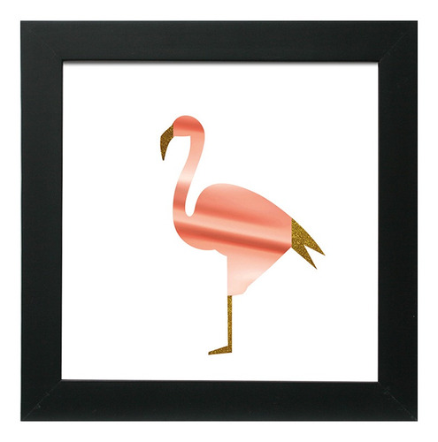 Quadro Com Vd Flamingo 30x30cm