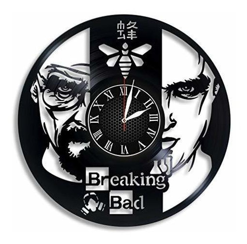 Breaking Bad Reloj De Pared Con Disco De Vinilo Breakin...
