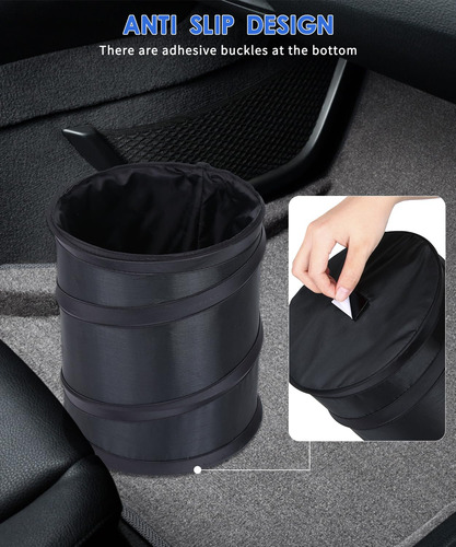 Paquete De 2 Basureros Portátiles Para Automóvil 1 Galón Color