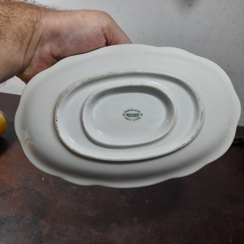 Imagem 7 de 8 de Molheira Porcelana Renner Antiga Ótimo Estado