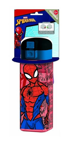 Botella Cuadrada Spiderman 500 Ml Original Ar1 Ha138 Ellobo