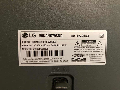 Imagem 3 de 9 de Tv LG Nanocell 4k Quad Core - 50nan079sd