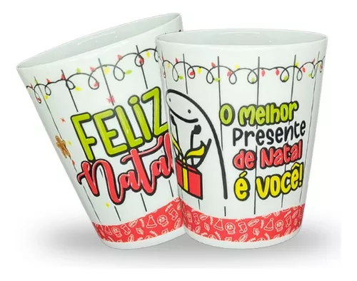 Caneca de Porcelana Flork Meme Natalino Feliz Natal