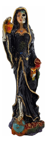 Santa Muerte Encarnada Negra 54 Cm Ritualizada + Oracion 