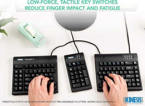 Teclado Ergonomico Divido De Pc | Kinesis Freestyle / Negro